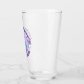 Retro Paarse Disco Ball PERSONALIZED Glas (Links)