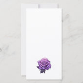 Retro Paarse Egel Bladwijzer voor Boekenwormen Bedankkaart (Achterkant)