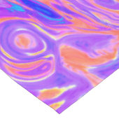 Retro Paarse en Oranje Abstracte Groovy Swirl Tafelkleed (Gekanteld)