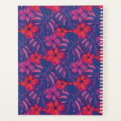 Retro Paarse en roze bloemen Planner (Achterkant)