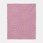Retro Paarse en Tan Plaid Fleece Deken (Voorkant)