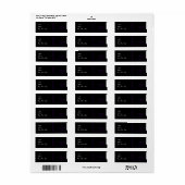 Retro Paarse en Zwart Afstuderen Retouradres Etiket (Full Sheet)