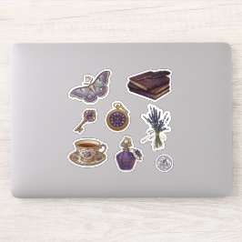 Retro Paarse Esthetische Sticker Sheet