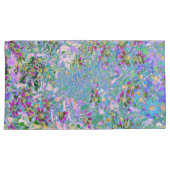 Retro Paarse, groene en blauwe wilde bloemen op Ro Kussensloop (Voorkant-Rechts)