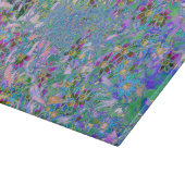 Retro Paarse, groene en blauwe wilde bloemen op Ro Snijplank (Hoek)