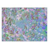Retro Paarse, groene en blauwe wilde bloemen op Ro Tafelkleed (Voorkant (Horizontaal))