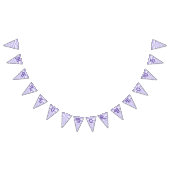 Retro Paarse Heart Party Bunting Banner (Alle)