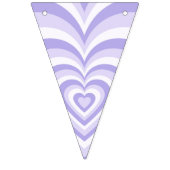 Retro Paarse Heart Party Bunting Banner (Eerste vlag)