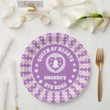 Retro Paarse koningin van het hart van de dag