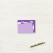 Retro Paarse Lavendel Hoekboog gepersonaliseerd Post-it® Notes (Op bureau)