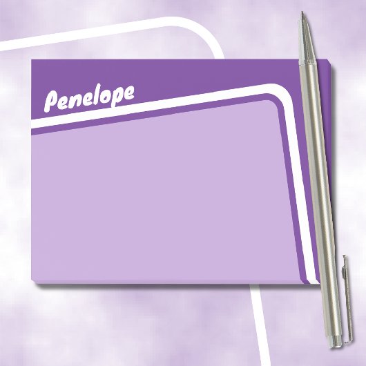 Retro Paarse Lavendel Hoekboog gepersonaliseerd Post-it® Notes