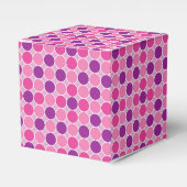 Retro Paarse Lila Stippen Bedankdoosjes (Voorkant Zijde)