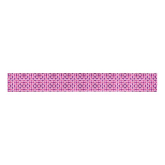 Retro Paarse Lila Stippen Grosgrain Lint (Voorkant)