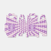 Retro Paarse Queen of Hearts verjaardagsfeestje Bedankdoosjes (Uitgevouwen)