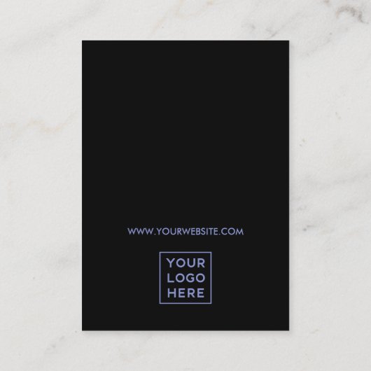 Retro Paarse Roze Blauwe Disco Oorbel Display Kaar Visitekaartje (Achterkant)