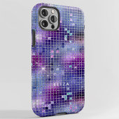 Retro Paarse Roze en Blauwe Disco Spiegel | Monogr Case-Mate iPhone Case