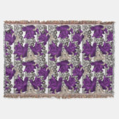 Retro, paarse rozen deken (Voorkant)