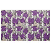 Retro, paarse rozen stof (Fat Quarter)