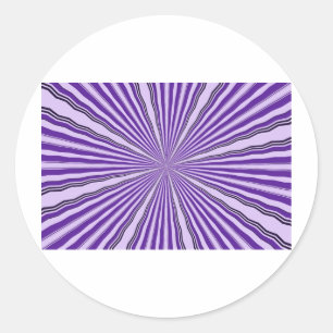 RETRO PAARSE STREPEN RONDE STICKER