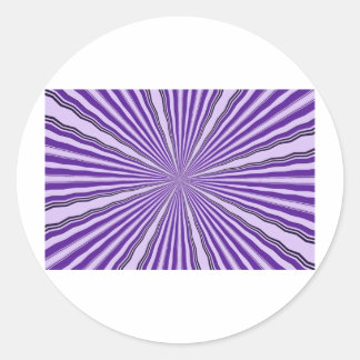 RETRO PAARSE STREPEN RONDE STICKER