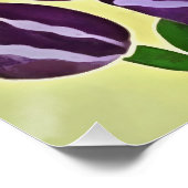 Retro Paarse Tulips Abstracte kunst Perfect Poster (Hoek)