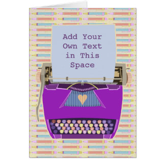 Retro Paarse typemachine Mid-Century Moderne Aange