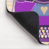 Retro Paarse typemachine Mid-Century Moderne Aange Muismat (Hoek)