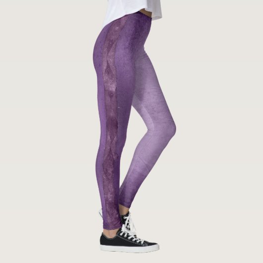 Retro  Paarse Vrouwen Leggings, lavendel Leggings (Rechts)