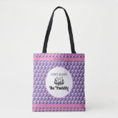 Retro Paarse waterpatroon kano otter aangepaste na Tote Bag (Voorkant)