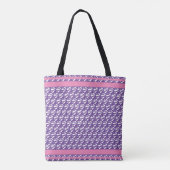 Retro Paarse waterpatroon kano otter aangepaste na Tote Bag (Achterkant)