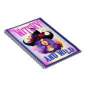 Retro Paarse Witchy _ Halloween Notitieboek (Rechterzijde)