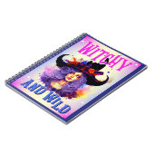 Retro Paarse Witchy _ Halloween Notitieboek (Linkerzijde)