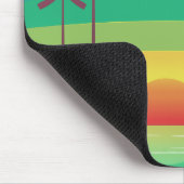 Retro Paarse Zonsondergang Palmboom Kunst Persoonl Muismat (Hoek)