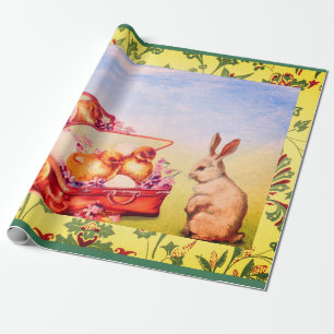 RETRO PAAS ILLUSTRATIE CADO VERPAKKING CADEAUPAPIER
