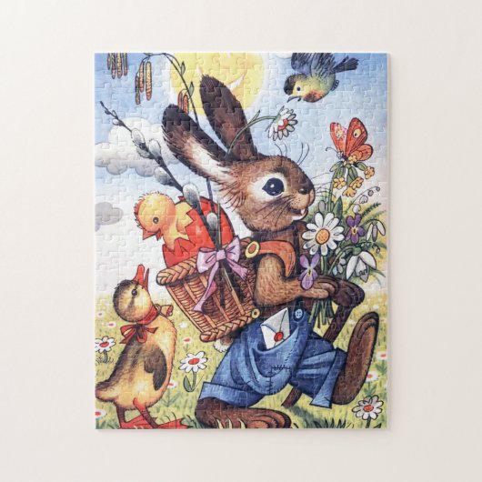 retro Paasangel Holiday puzzel (Verticaal)