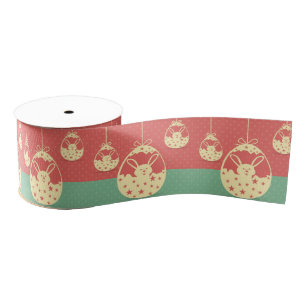 Retro Paasbroodrooster en eitjes met paasmakerij Grosgrain Lint
