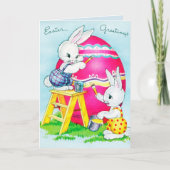 Retro  paasbundel feestdagen kaart (Voorkant)