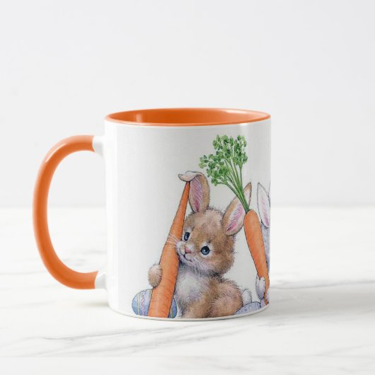 Retro paasbunnies mok (Links)