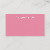 retro  paasbunnines voegen groet toe visitekaartje (Achterkant)