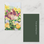 retro  paasbunny add groet visitekaartje (Voorkant / Achterkant)