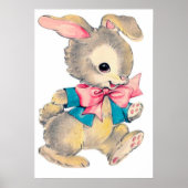 retro  paasbunny decor poster (Voorkant)