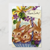 retro paasbunny Holiday card (Voorkant)