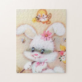 retro paasbunny Holiday puzzel