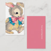 retro  paasbunny Holiday voegt groet toe Visitekaartje (Voorkant / Achterkant)
