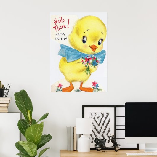 retro  paaschick Holiday decor poster (Thuiskantoor)