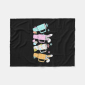 Retro Paasdag Stanley Tumbler Geïnspireerd Meisjes Fleece Deken (Voorkant (Horizontaal))