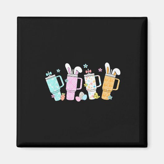 Retro Paasdag Stanley Tumbler Geïnspireerd Meisjes Magneet (Voorkant)