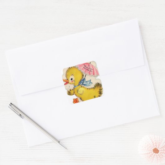Retro Paasduck Holiday sticker (Envelop)