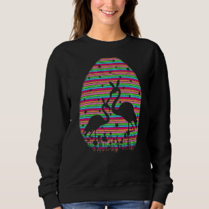 Retro Paasei Flamingo Vogel Paaszon Trui