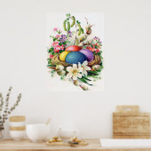 retro paaseieren poster (Keuken)